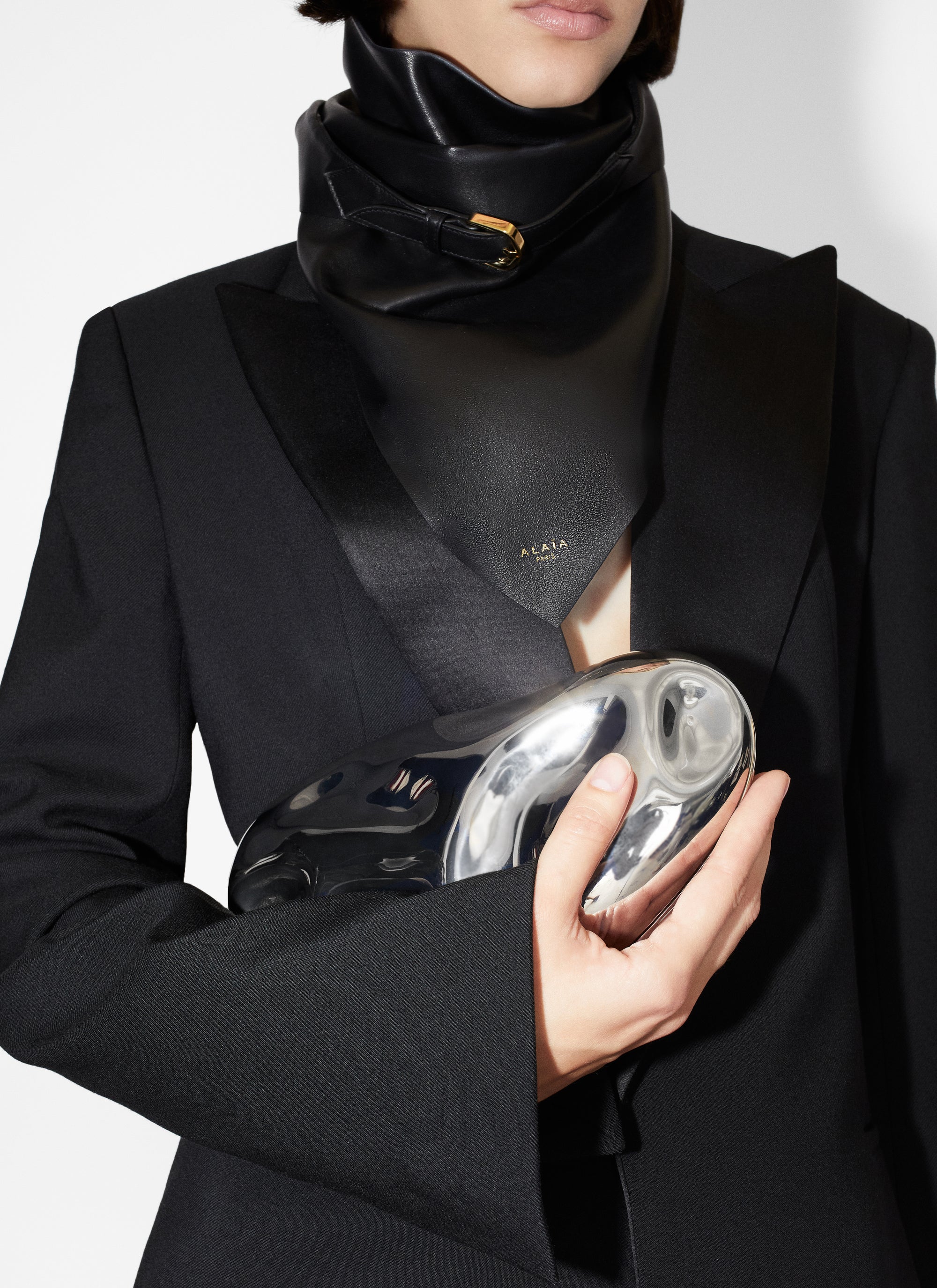 Fitted dress in wool - Black Alaïa