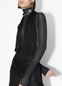 Robe déesse fluide - Noir Alaïa