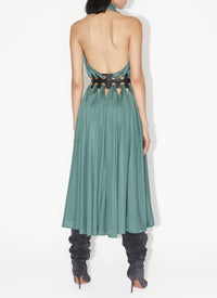 Mini flowing goddess dress - Sage