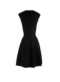 Robe évasée à motif graphique - Noir Brillant
