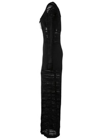 Long dress with long sleeves - Black
