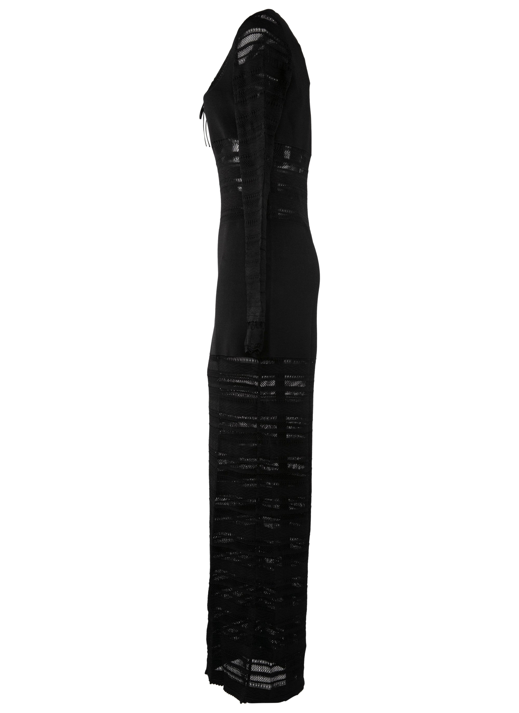 Long dress with long sleeves - Black