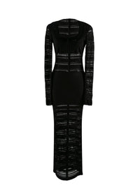 Long dress with long sleeves - Black
