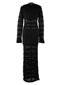 Long dress with long sleeves - Black