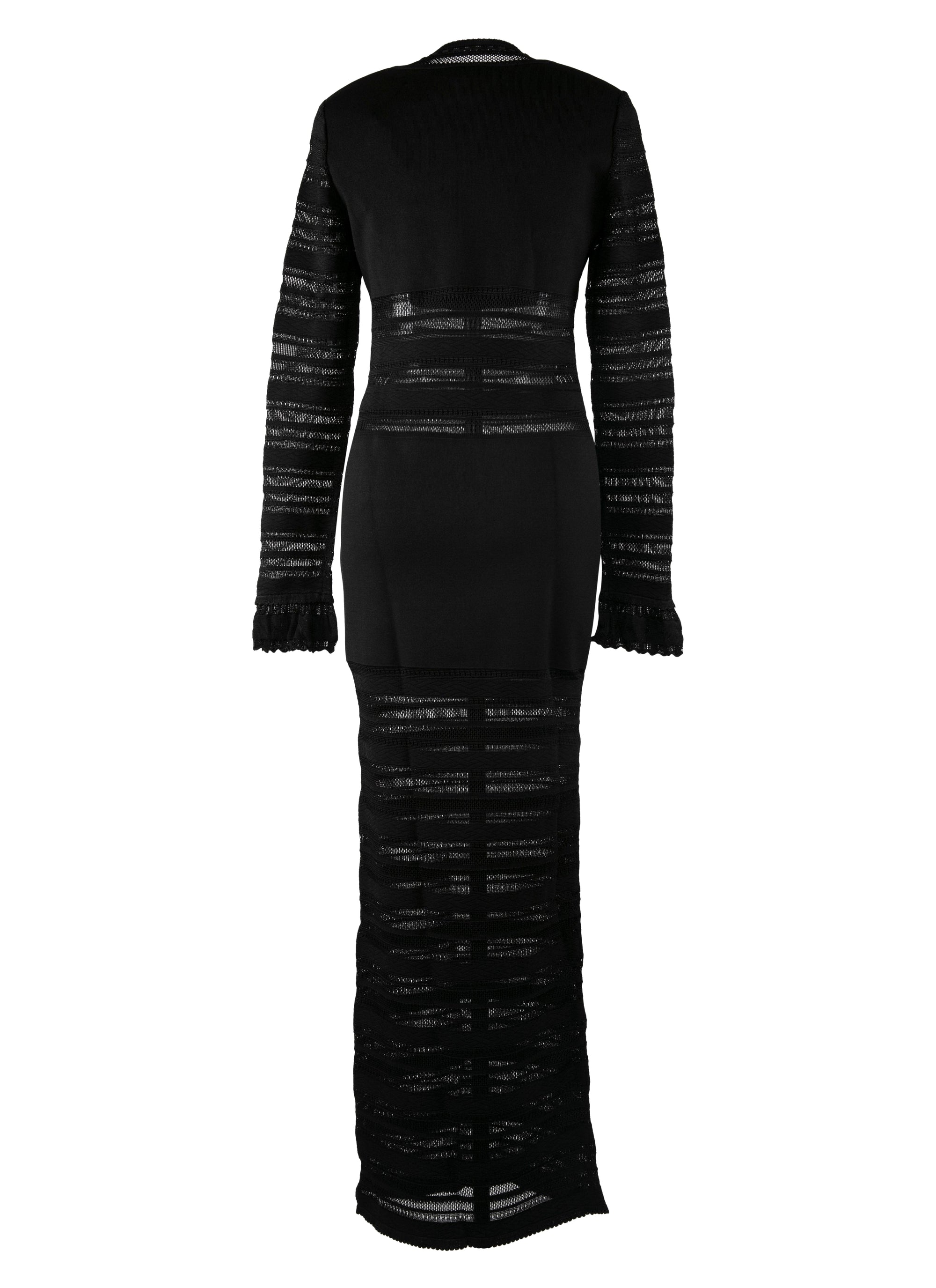 Long dress with long sleeves - Black