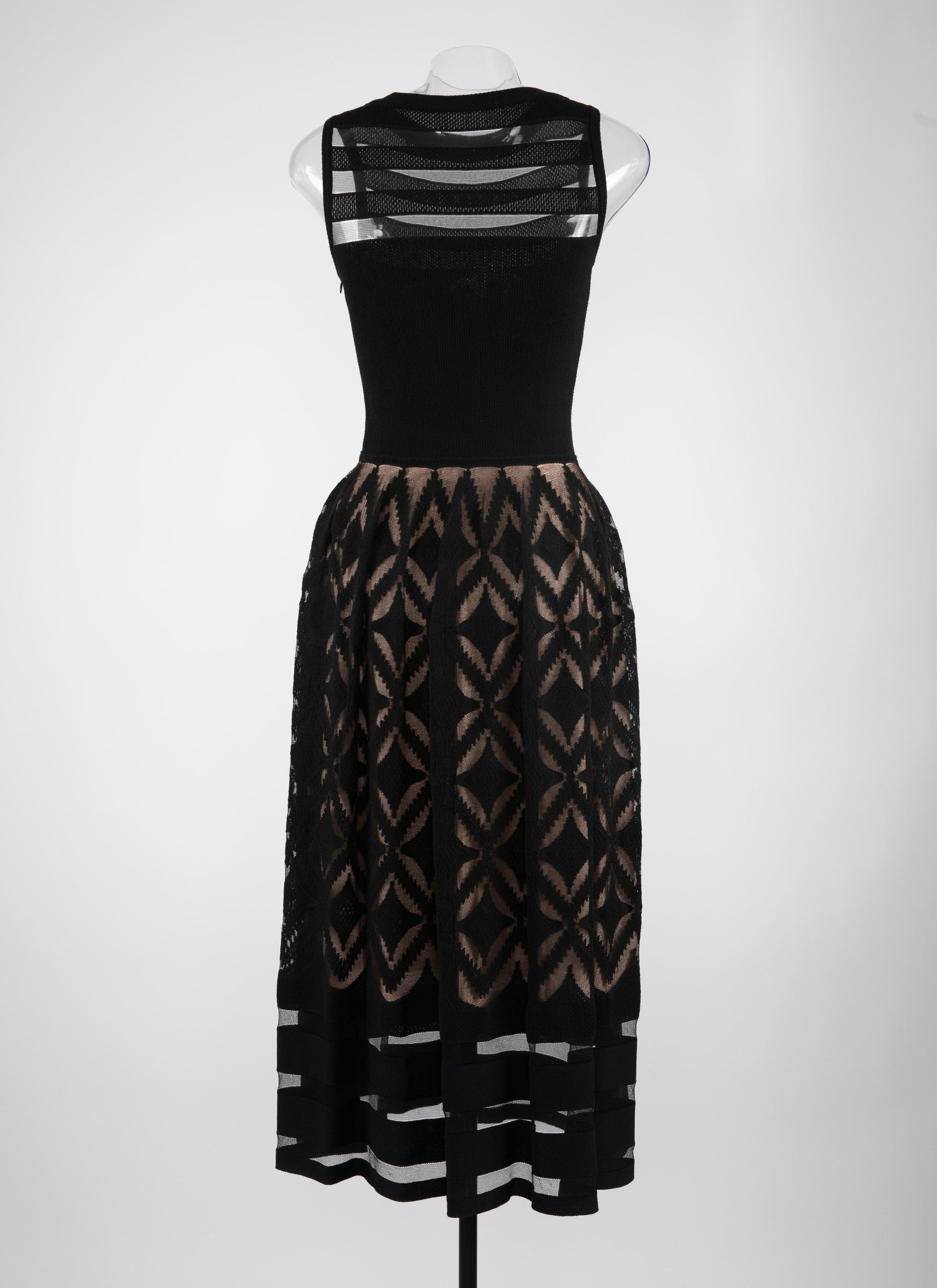 Robe longue sans manches Natte - Noir