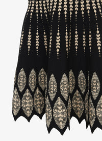 Short flared dress - Black & Beige