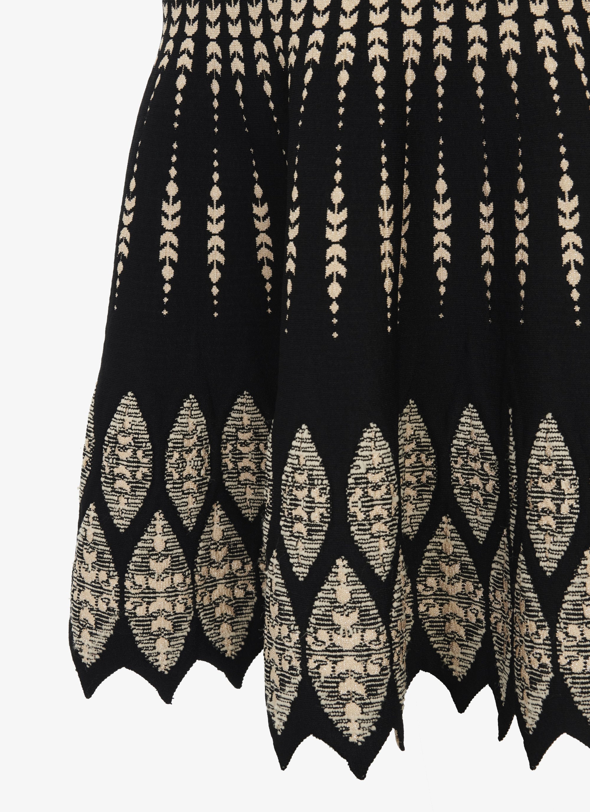Short flared dress - Black & Beige
