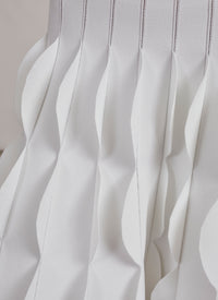 Robe polo festonnée en maille - Grenat