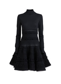 Wool crinoline dress - Black