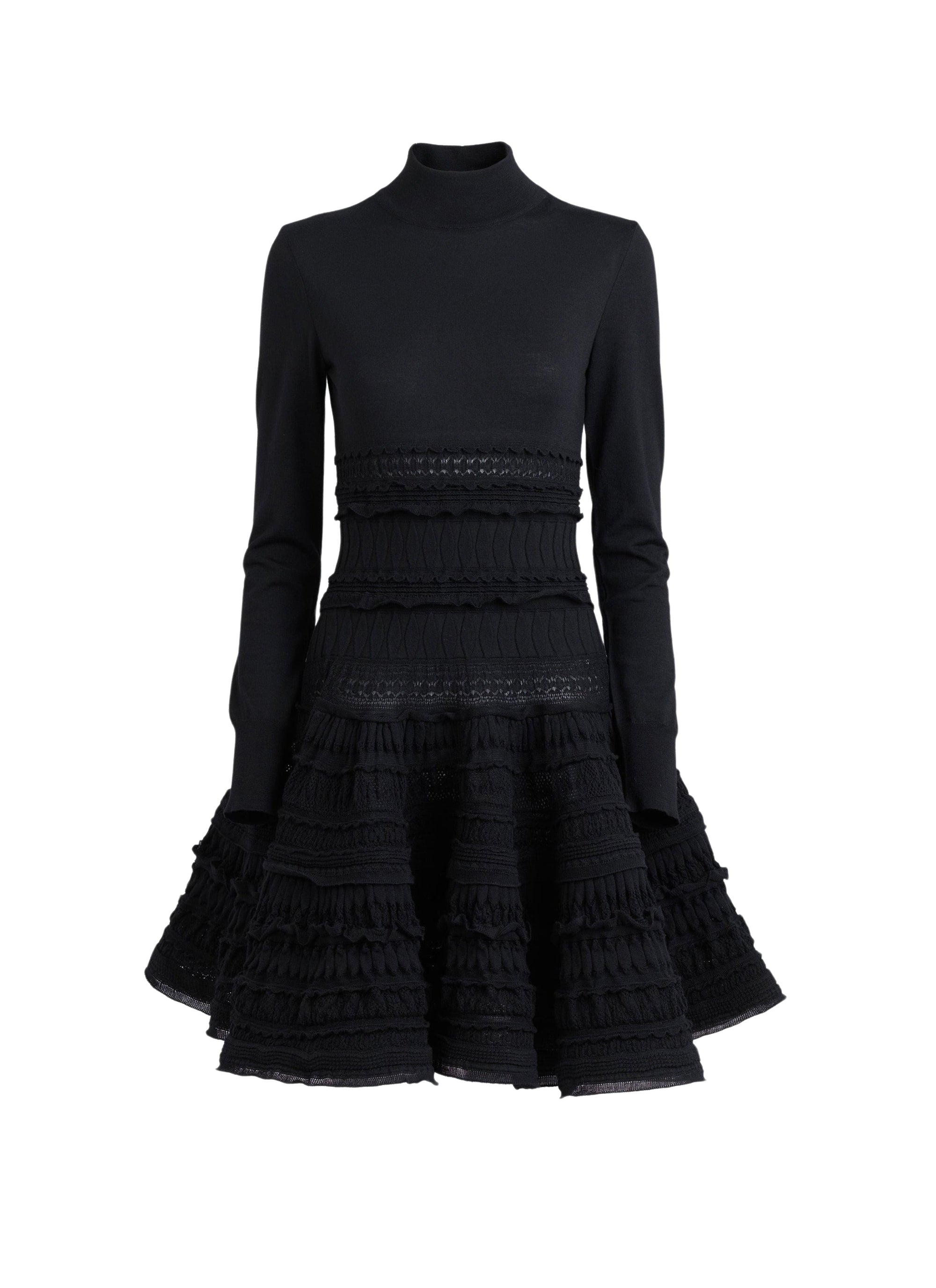 Wool crinoline dress - Black