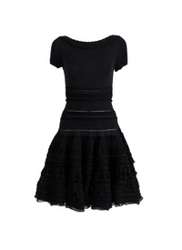 Wool crinoline dress - Black