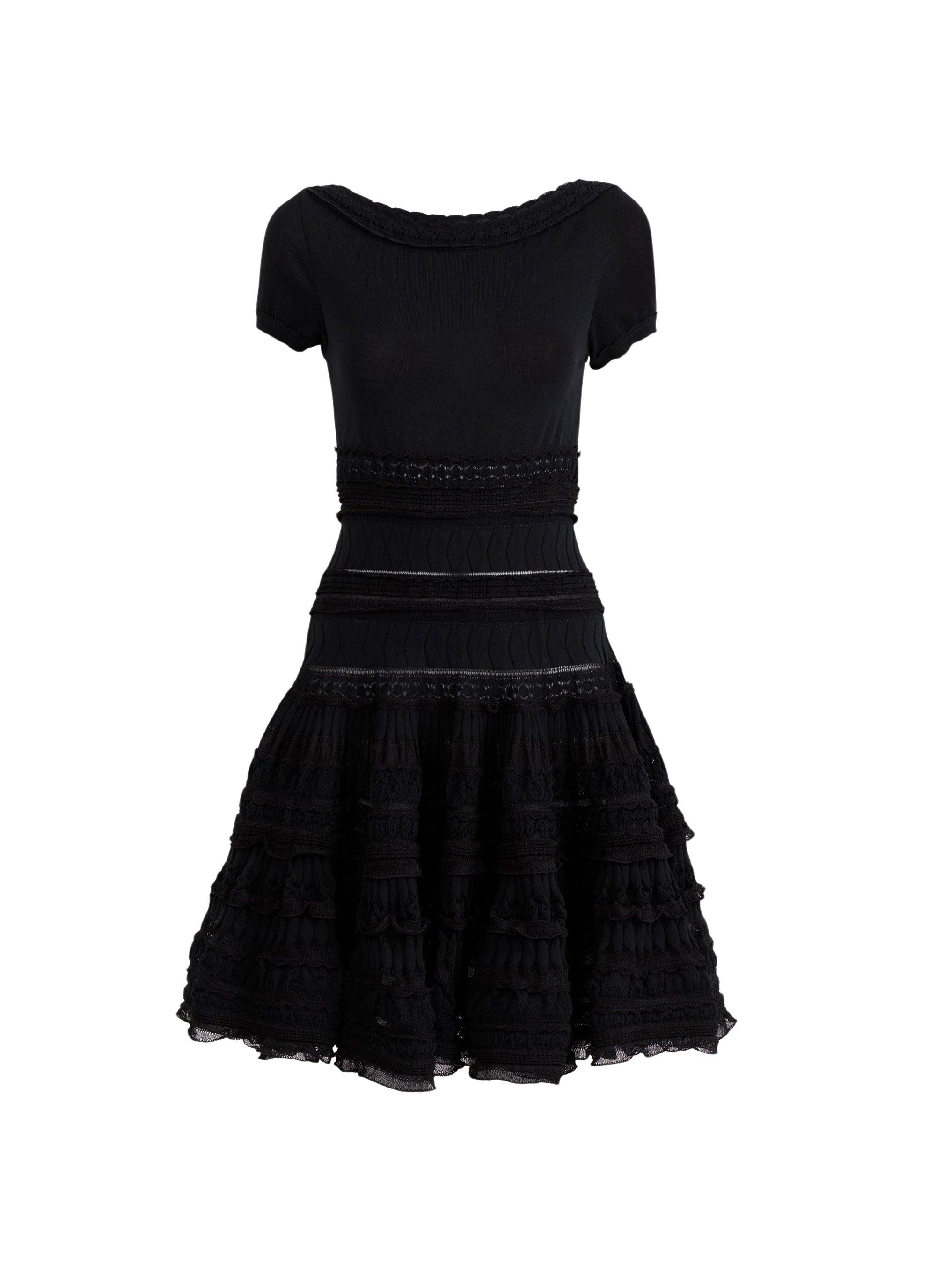 Wool crinoline dress - Black