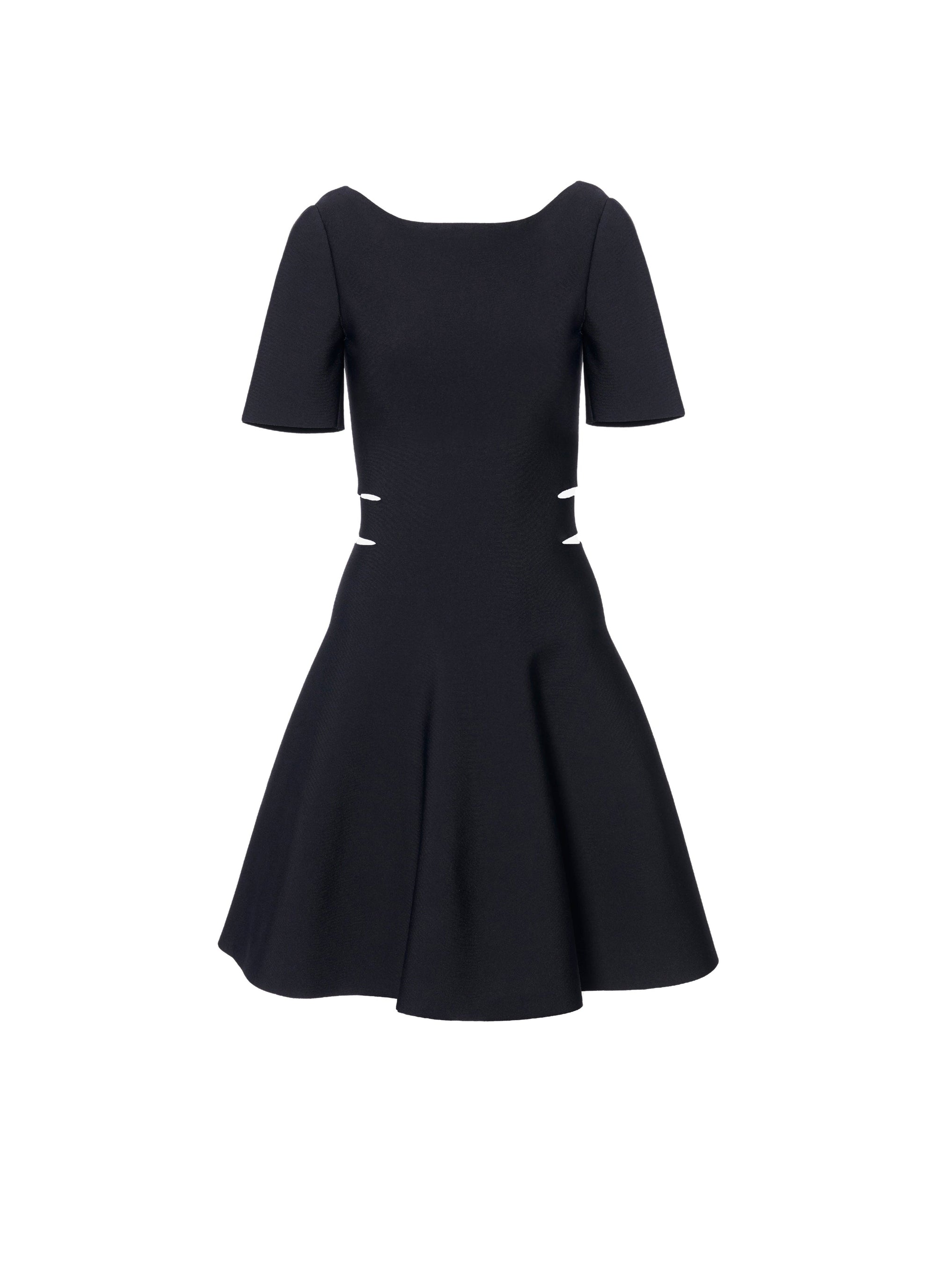 Short sleeve flared dress - Black Alaïa