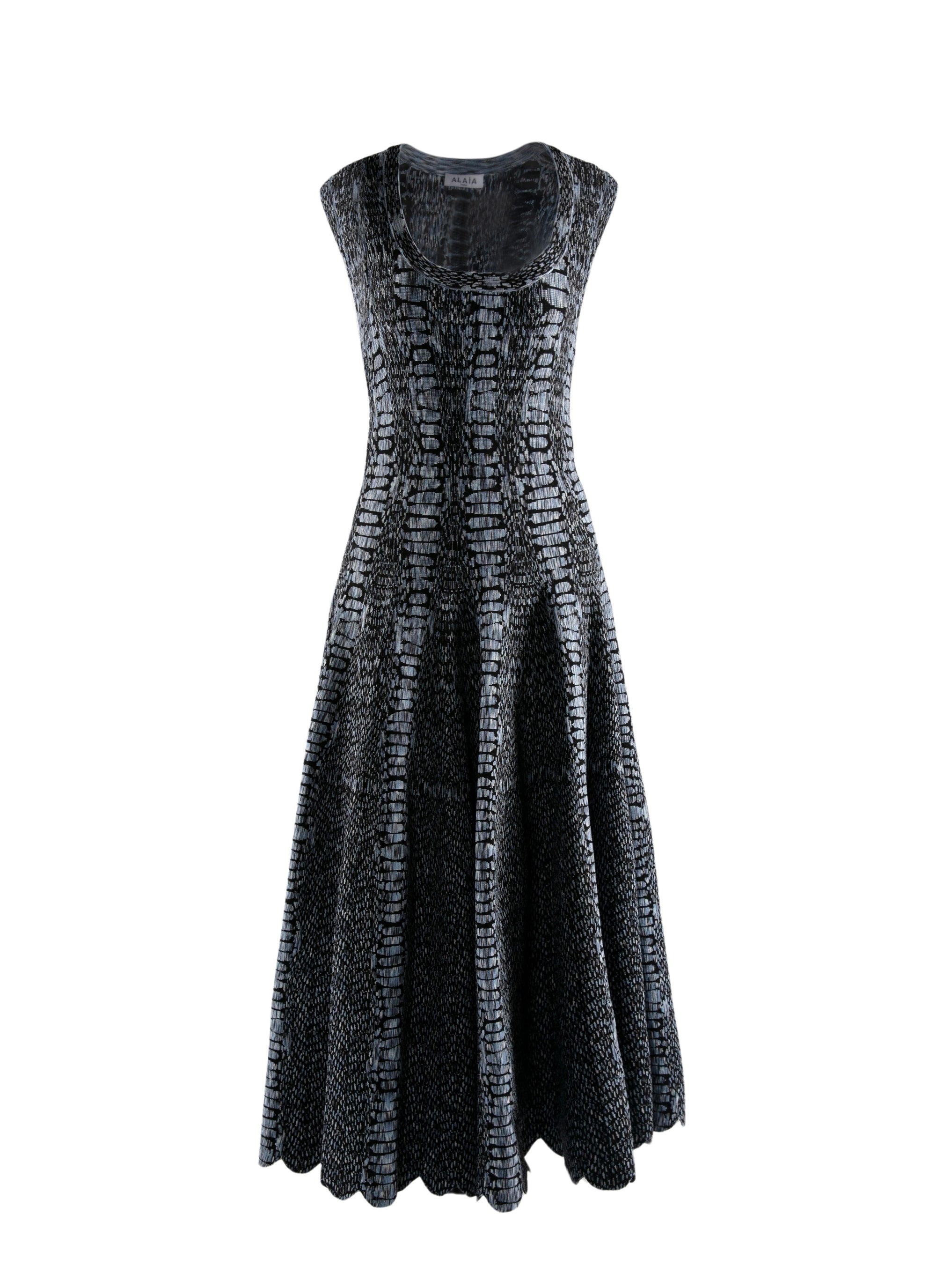 Robe longue sans manches - Noir & Bleu