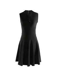 Short hooded skater dress - Black intense