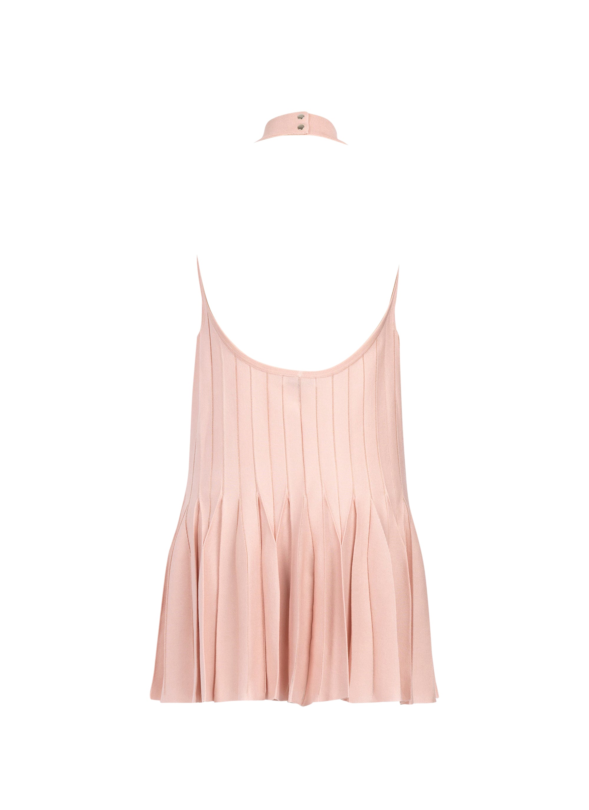 Trapeze dress in silk - Rose Chair