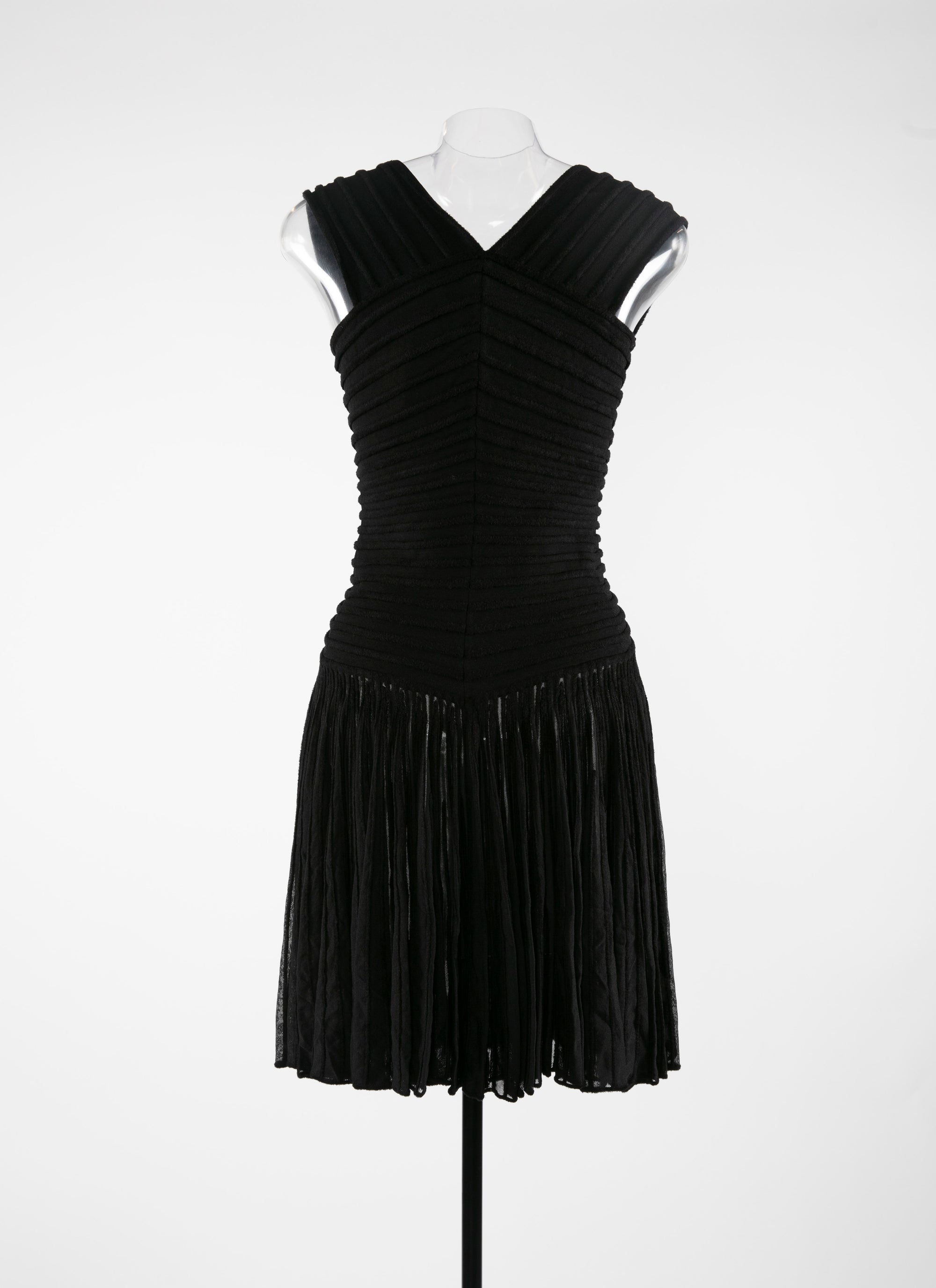 Robe plissée - Noir Alaia