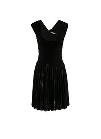 Robe plissée - Noir Alaia