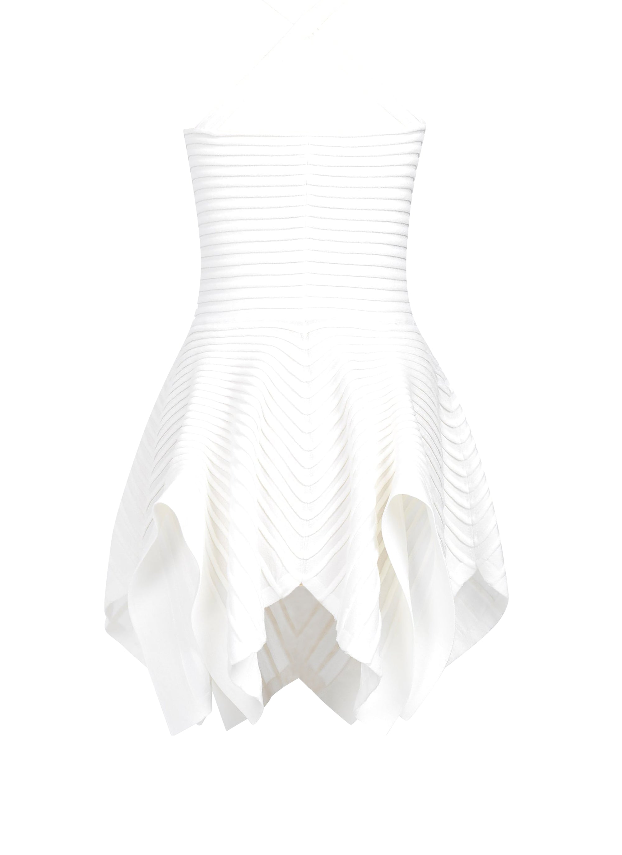 Ballerina dress with crossed straps - White