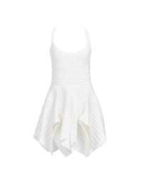 Ballerina dress with crossed straps - White