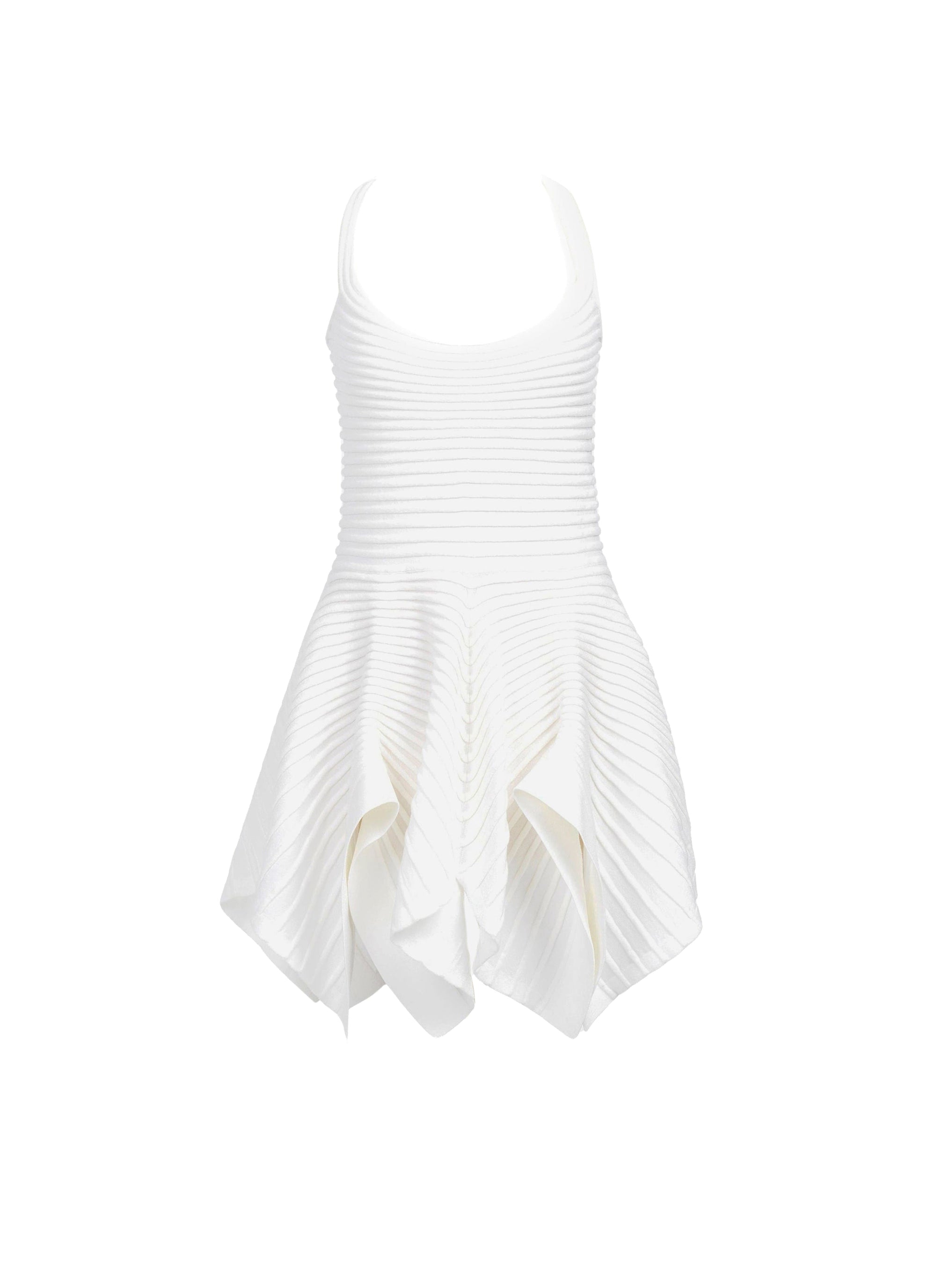 Ballerina dress with crossed straps - White