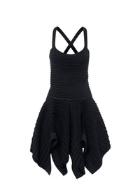 Ballerina dress with crossed straps - Black Alaïa