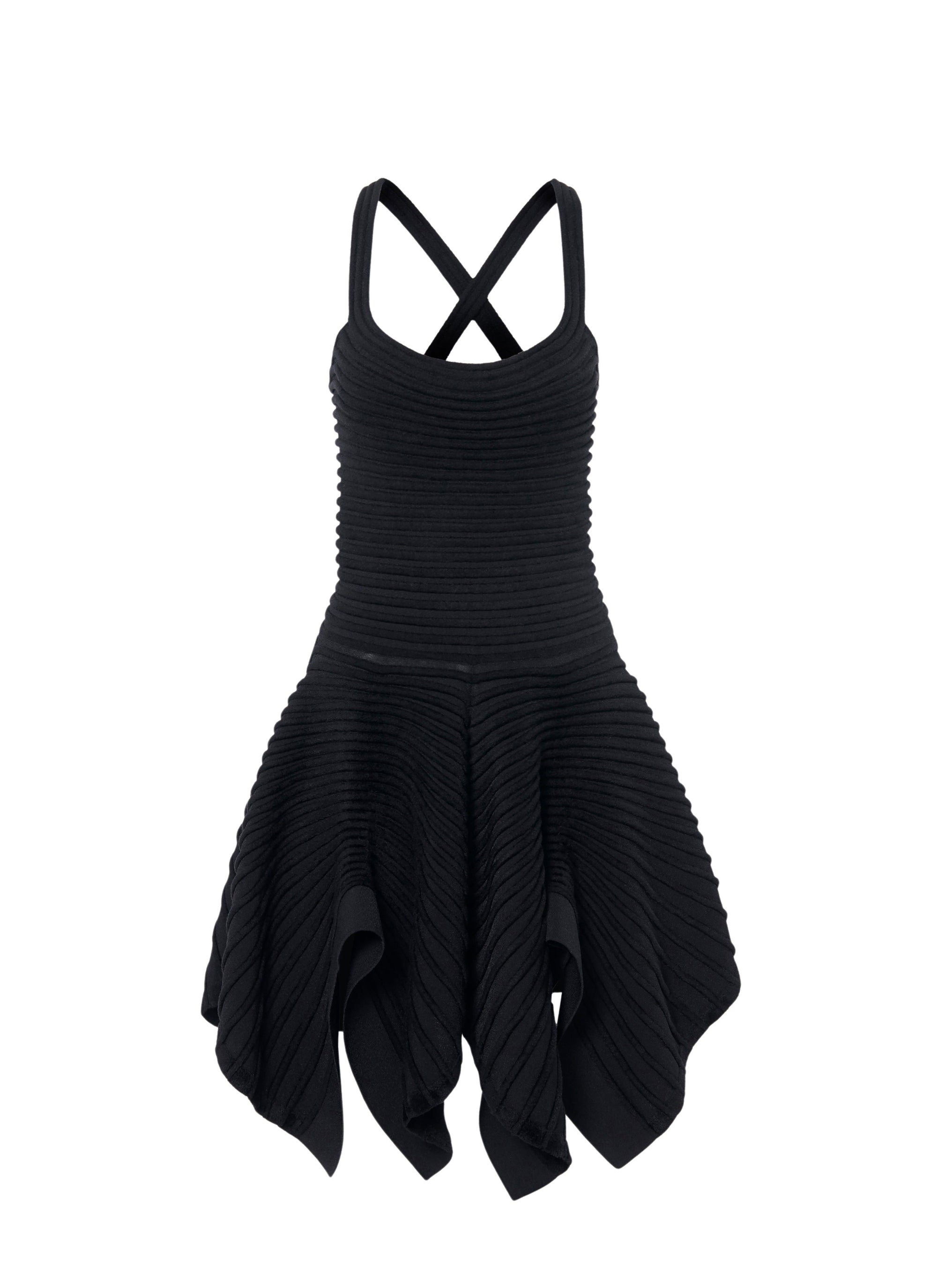 Ballerina dress with crossed straps - Black Alaïa