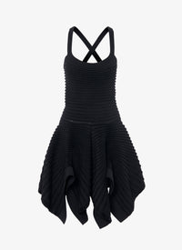 Ballerina dress with crossed straps - Black Alaïa