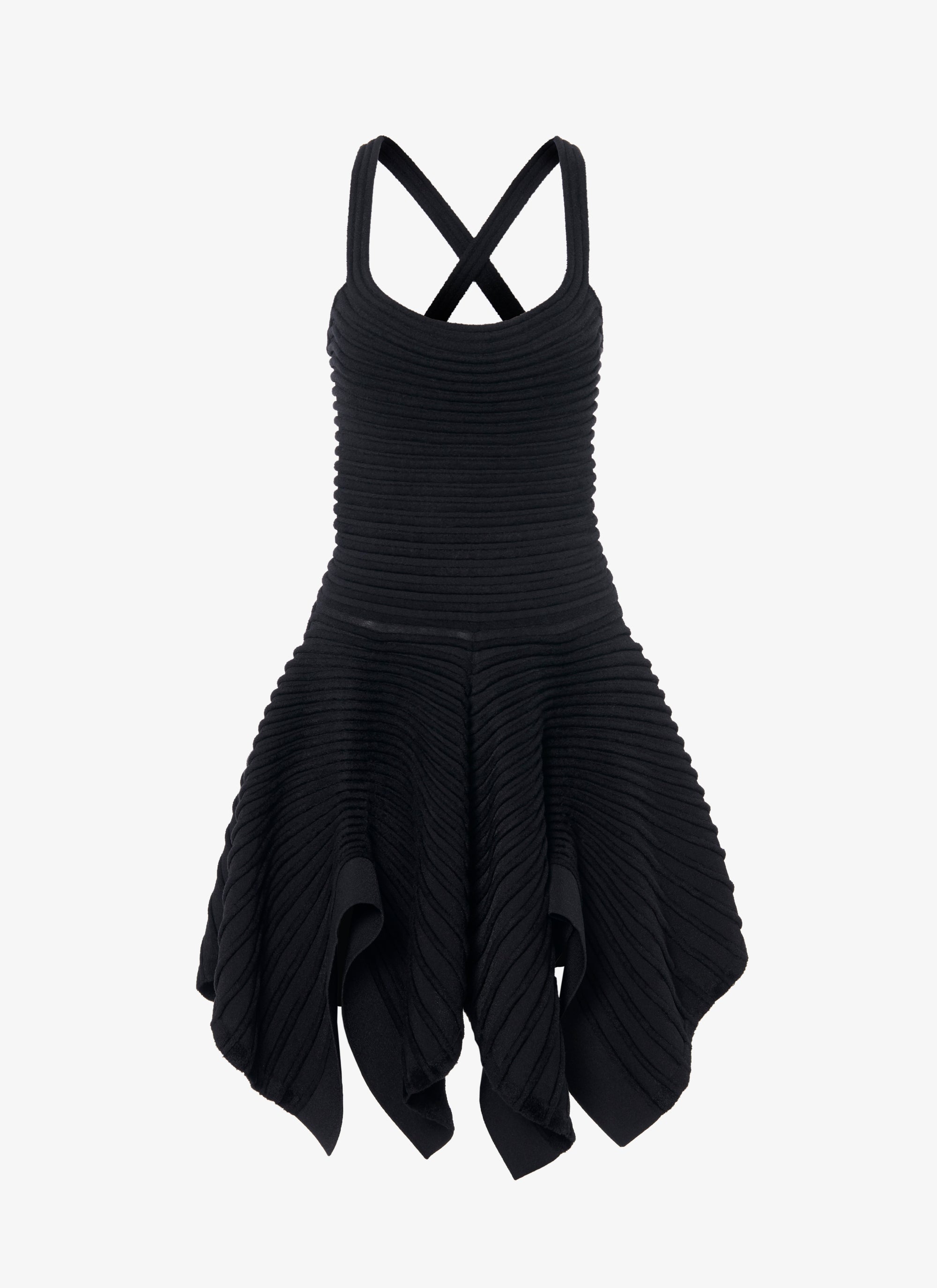 Ballerina dress with crossed straps - Black Alaïa