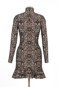 Robe col montant - Noir & Ivoire
