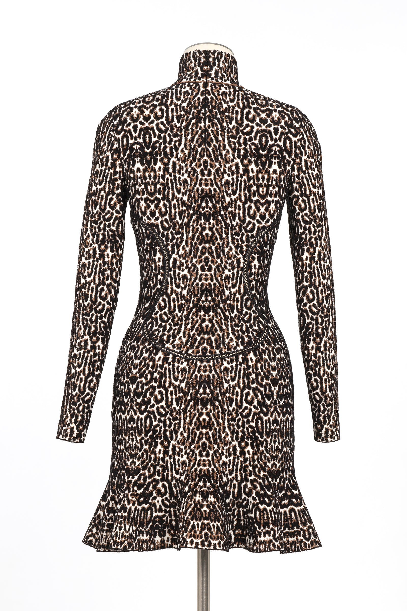 Robe col montant - Noir & Ivoire