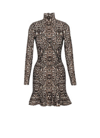Robe col montant - Noir & Ivoire