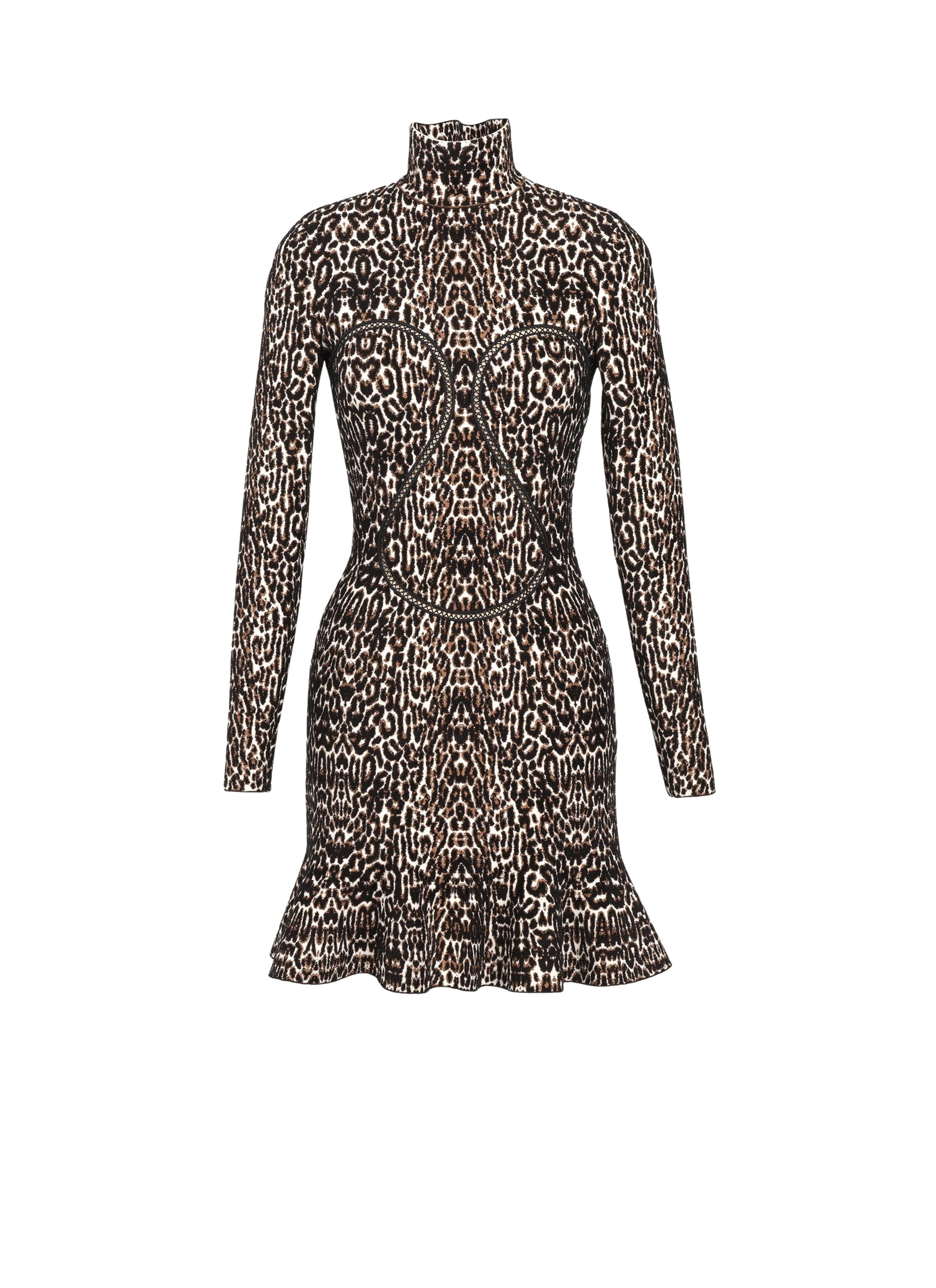 Robe col montant - Noir & Ivoire
