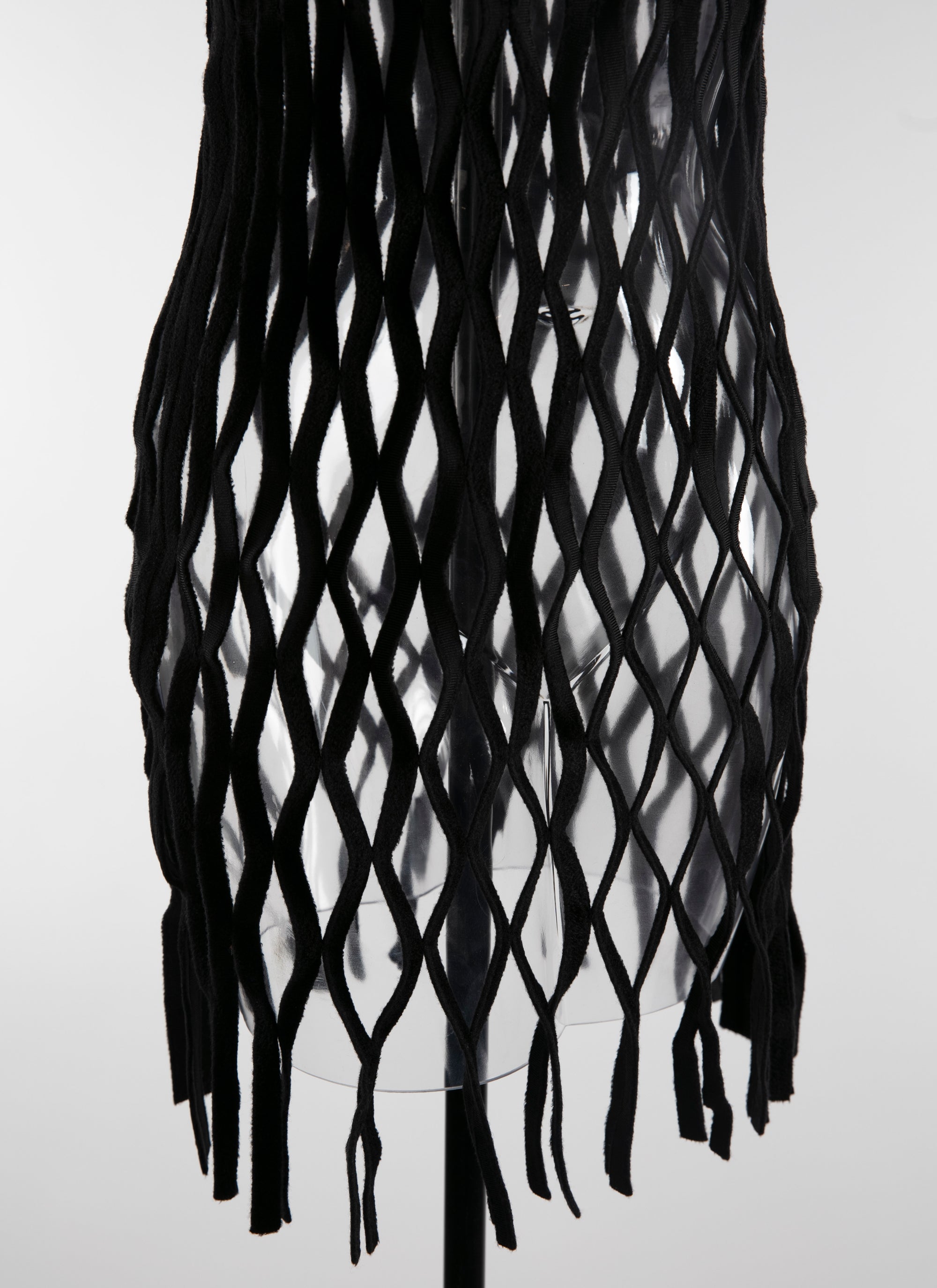 Robe courte en résille - Noir Alaia