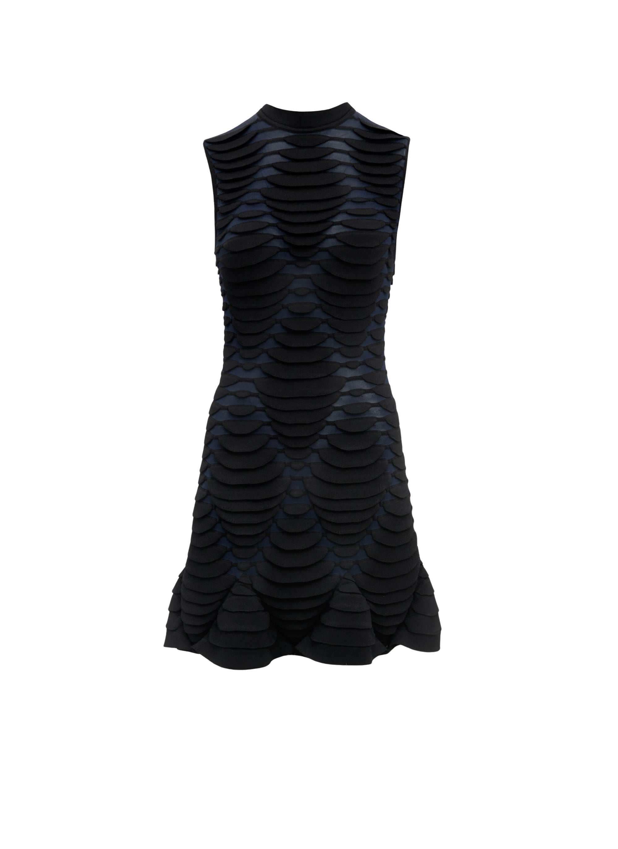 Robe évasée à imprimé python - Marine & Noir