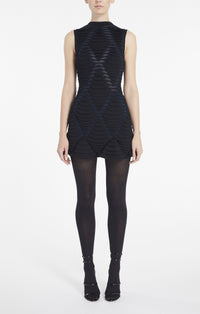 Robe évasée à imprimé python - Marine & Noir