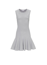 Robe péplum sans manches - Argent