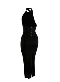 Robe longue à manches longues - Noir Alaïa