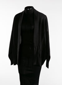 Robe longue à manches longues - Noir Alaïa