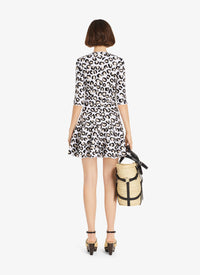 Robe patineuse Leopard - Blanc & Noir