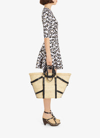 Robe patineuse Leopard - Blanc & Noir