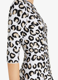 Robe patineuse Leopard - Blanc & Noir