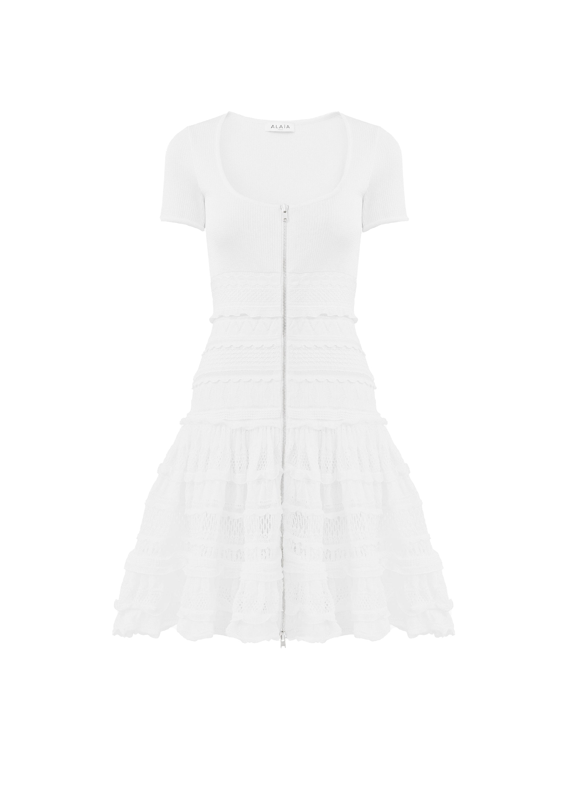 Zipped Crinoline Dress - Optic White
