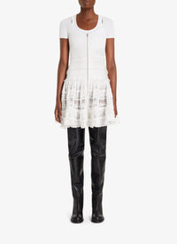 Zipped Crinoline Dress - Optic White
