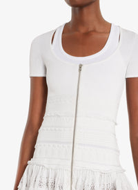 Zipped Crinoline Dress - Optic White
