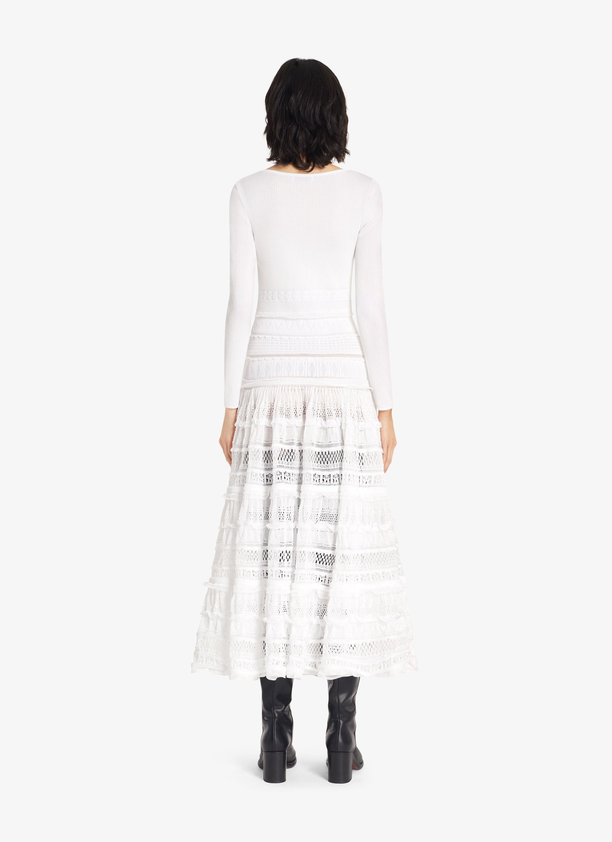 Shiny Crinoline Maxi Dress - Optic White