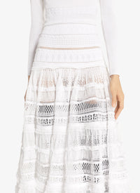 Shiny Crinoline Maxi Dress - Optic White