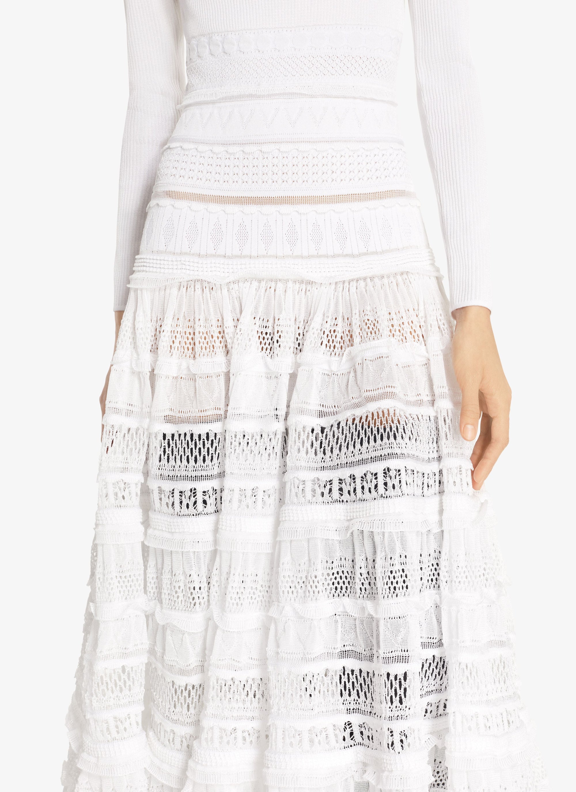 Shiny Crinoline Maxi Dress - Optic White