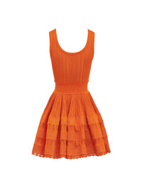 Fluid skater dress - Orange